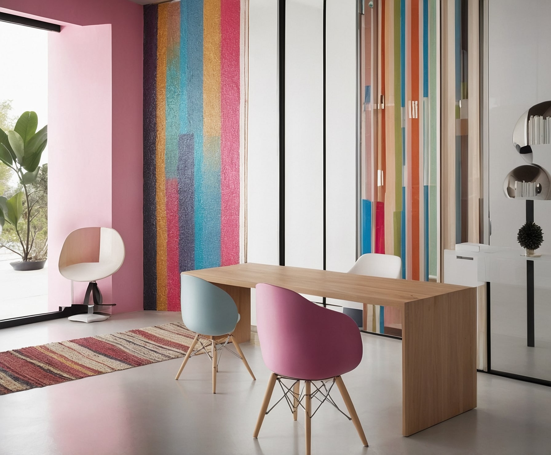 Vinilos decorativos elegantes en oficina corporativa.